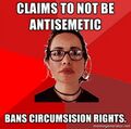 Liberal jewhaters want to ban circumcision.