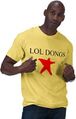 nigra wearing a loldongs shirt