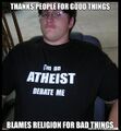 Atheist hypocrisy at its finest