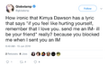 Lizzie spreading hate on Kimya. Note that an ex-supporter, Sean Lennon, liked this.