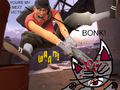 Glameow getting pwned by the Team Fortress 2 scout