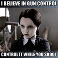 A goth girl's definition of gun control.