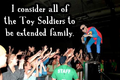 "Toy Soldiers"™ must be code for all those fans he abandoned