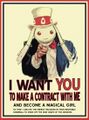 Kyubey's advertising campaign. 100% accurate.