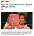 "People Will Engrave Penis on your iPad but not Vagina or Clit."