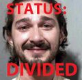 Shia divided from his tears.