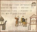 As we see in this scene from the Bayeux Tapestry, people have spoken like this in Britain since the days of the Norman invasion.