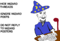 How the rest of the chans deal with Wizard posts