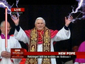 The Pope exerts his power in a Force-lightning fury.