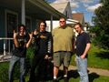 Fatman posing with the local goth scene in Rutland.